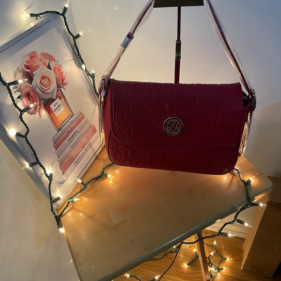 Christian Lacroix Handbags - CHRISTIAN LACROIX Elegant Red Designer Shoulder Bag